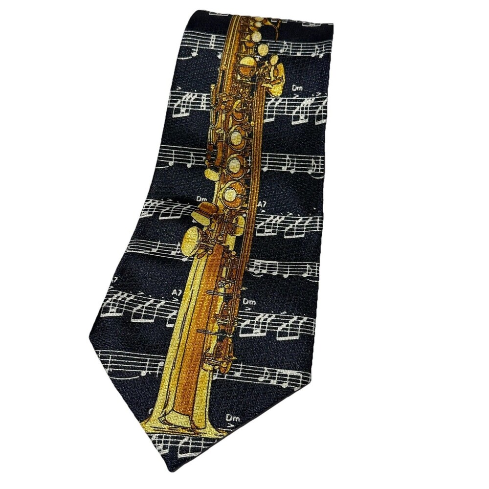 Daniel Ford Black Tie with Piano Keys Pattern